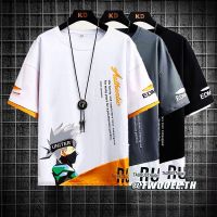 COD dsfrteryewe เสื้อยืดแขนสั้น พิมพ์ลายนารูโตะ แฟชั่นฤดูร้อน สไตล์เกาหลี สําหรับผู้ชาย ไซซ์ M - 5XL