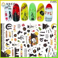 VHGG Halloween Snowmen Decals Santa Claus Snowflakes Decoration Stickers Nail Art Stickers