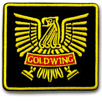 ตัวรีดติดเสื้อ อาร์มติดเสื้อ โลโก้ ตรา ยี่ห้อ มอเตอร์ไซค์ Honda ฮอนด้า Goldwing Old Style สำหรับตกแต่งเสื้อผ้า