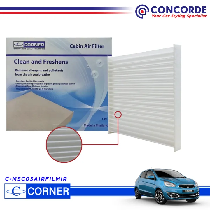 CORNER CABIN AIR FILTER MITSUBISHI MIRAGE 2016 1P (7850A002) Lazada PH