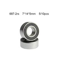 Sealed Deep Groove Ball Bearing Rubber 687 687RS 7x14x5 MINI Miniature Steel 10pcs 687-2RS 7x14x5 Mm 10x10x5cm China Free