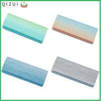 QIZUI โลหะสำหรับตกแต่ง กล่องใส่แว่นตา สายรุ้งสีรุ้ง หนังพียู ปลอกหุ้มป้องกัน แบบพกพาได้ เคสลายแว่นตา สำหรับผู้หญิง