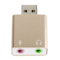 การ์ดเสียงภายนอก USB ที่ขายดีที่สุด USB กับแจ็คอะแดปเตอร์หูฟังตัวแปลง3.5มม