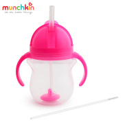 Cốc Ống Hút Mọi Tư Thế Munchkin Kèm chổi cọ ống hút Giao màu ngẫu nhiên