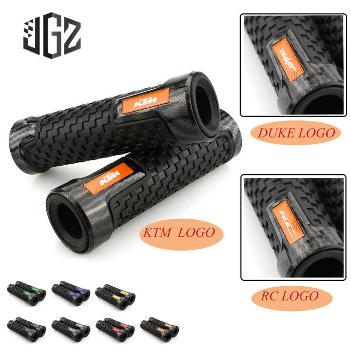 DUKE RC Motorcycle Carbon Fiber Pattern Rubber Gel Hand Grips Handlebar