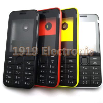 เคสฝาครอบกรอบโทรศัพท์มือถือที่สมบูรณ์แบบเต็มอุปกรณ์208สำหรับปุ่มกดสำหรับ Nokia ภาษารัสเซียหรือภาษาฮีบรู