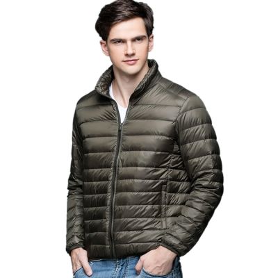 ZZOOI New Autumn Winter Man Duck Down Jacket Ultra Light Thin S-3XL Spring Jackets Men Stand Collar Outerwear Coat