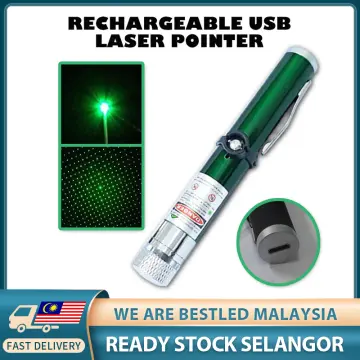 Green Laser Pointer High Power, Long Range Strong Green Laser Light Pointer  USB Rechargeable Lazer Pen for Presentations Teaching Astronomy Hunting