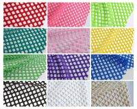 (Star fabric)Dia.1cm เพชรหลุมตาข่ายโพลีเอสเตอร์ Fishnet ผ้ายืดขนาดเล็กกว้าง165ซม. ขายโดยลาน (ยาว91ซม.)