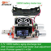 ATORCH 3.7V 18650 Battery Aging Discharge Test 35W Constant Current Dual Adjustable Knob Load Tester DC USB Tester 0.1-4.5A