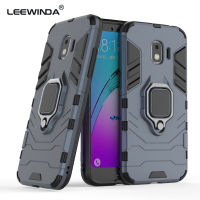 【Sleek】 【Support-Cod】 LEEWINDA สำหรับ Galaxy J2 Pro 2018เคสโทรศัพท์,ซิลิโคน TPU และฮาร์ดพีซีหรูหรากันกระแทกที่วางแหวนโลหะ Cover