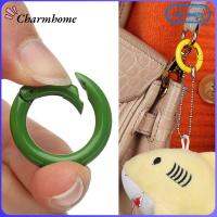 CHARMHOME 5pcs 13 สี ตะขอโลหะผสมสังกะสี ประตูชุบ หัวเข็มขัด Carabiner Purses Handbags Spring O-Ring Buckles คลิปหนีบสแน็ป