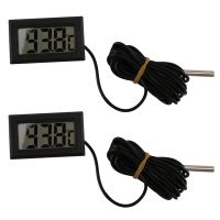 2X Digital LCD -40 Degrees Celsius + 110 Degrees Celsius Temperature Measuring Instrument Temperature Gauge