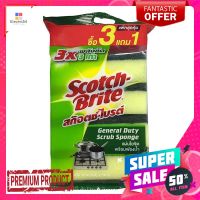 สก็อตช์ไบรต์ ฟองน้ำ 3x4 นิ้ว x 3+1 ชิ้นScotch Brite Sponge 3"x4" Pack 3+1