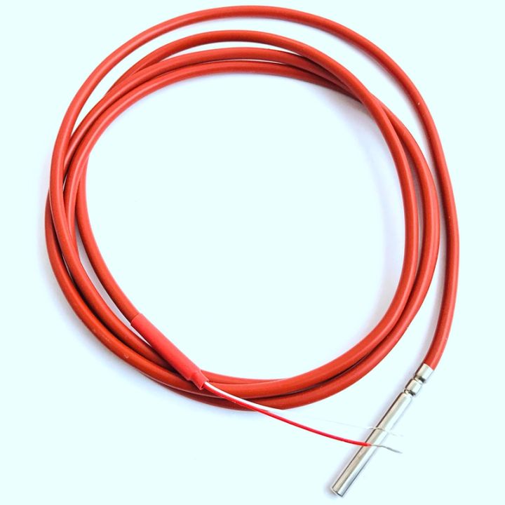 2-wire-pt1000-temperature-sensor-thermistor-silicone-gel-coated-1-5meters-probe-45mm-x-5mm-50-180-centigrade-rtds