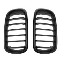 1 Pair Car Front Bumper Kidney Grilles Middle Net Grille For-BMW X5 F15 F16 X6 F85 F86 X5M X6M 2014-2018