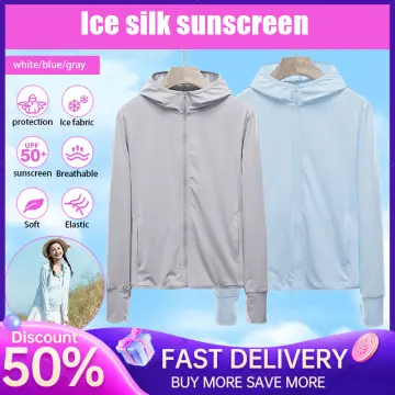 UPF 50 UV Sun Protection Zip Up Hoodie For Women And Men Long