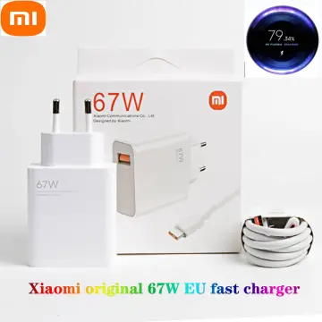 Original Xiaomi 67W EU Charger Cargador 6A Type C Adapter For Mi 12 11  Ultra Pro Redmi Note 11 Pad 5 Fast Charge Cable Notebook