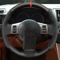 Black Suede Leather Braid Car Steering Wheel Cover For Infiniti FX FX45 Nissan 350Z 2003 2004 2005 2006-2009 Car Accessories