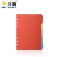 A5 Planner Divider Colorful Index Card 6 Holes Paper CardBoard Divers For Loose Leaf Notebook Folder Dividers(8 Sets)