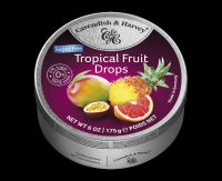 Cavendish &amp; Harvey Tropical Fruit  Drops Sugar Free  น้ำหนัก 175 กรัม Exp.29/01/25