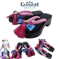 ✿☄ pdh711 Game Genshin Impact Kamisato Ayaka Cosplay Costume Shoes and Wigs Halloween Role Play Party Halloween Costumes Women Party Sexy Anime Shoes