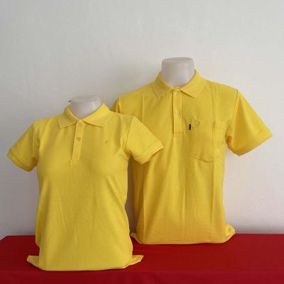 polo shirt สีเหลืองเข้ม เบอร์31 แบรนด์Prima เสื้อโปโลเนื้อผ้าทีซี เนื้อผ้านุ่ม สวมใส่สบาย มีบริการส่งเก็บเงินปลายทาง