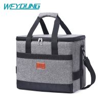 10L Oxford Waterproof Lunch Bag Leakproof Food Storage Organizer Container Heat Resistent Cold Insulation Thermal Pouch Carry Handbag with Strap for School Office Picnic