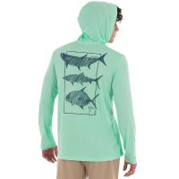 【CC】 Reel Fishing Apparel Outdoor Sleeve T-shirt With Hood Protection Breathable Angling Clothing Homme Peche