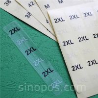 Clothing Size Strip Label  adhesive clear tape rectangular labels apparel garment pant folded clothes pile display tag sticker Labels