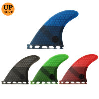 Paddle Board UPSURF แท็บเดี่ยว M Fin 3ชิ้นเซ็ตไฟเบอร์กลาสรังผึ้งคุณภาพดี Surf Fin สำหรับ Surfing