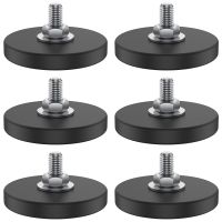 New 6Pcs Magnet Base 1.7 Inch Round Neodymium Mounting Magnet M6 Thread Stud Magnet Anti-Scratch Strong Magnet for Lighting Bar