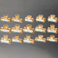 1pcs BSP 1/2" Male/Female Thread Brass 3-way Tee Connector Pneumatic Plumbing Pipe Fitting Water Fuel Gas Copper Adapter Valves