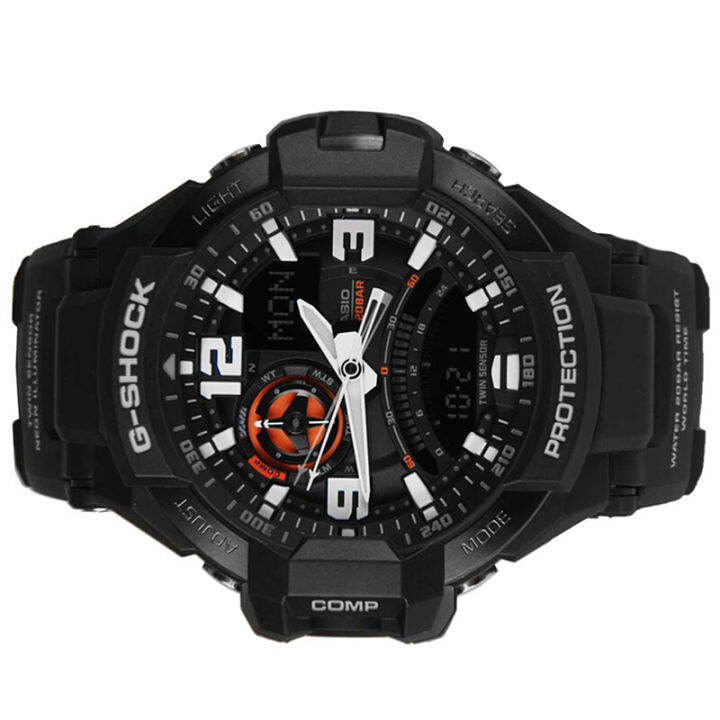 g-shock-ga1000-ของแท้ผู้ชายกีฬานาฬิกาเซ็นเซอร์คู่เคลื่อนไหวกลางแจ้งกันกระแทกกันน้ำโคลนอัตโนมัติยกไฟรับประกันสี่ปี-ga-1000-1a