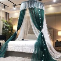 【LZ】❂  Ceiling Dome Princess Mosquito Net New Net Red Double Household 1.5/1.8m Bed Mantle Floor-to-ceiling Round Mosquito Net