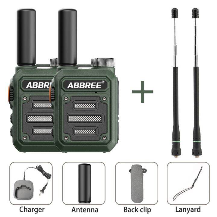 2PCS ABBREE AR-63 UHF Walkie Talkie Wireless Copy Frequency Powerful ...
