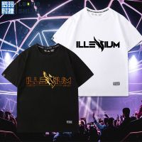 [COD]DJ ไฟฟ้าลม Phoenix Son อุปกรณ์ต่อพ่วงเสื้อยืดผู้ชาย Ins Trend Douyin ILLENIUM2021 สุทธิสีแดงเสื้อยืดผู้ชายS-5XL