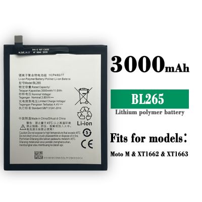 BL265 Orginal Battery For Lenovo for Motorola MOTO M XT1662 XT1663 3000mAh Mobile Phone Latest Batteries +Gift Tools +Stickers