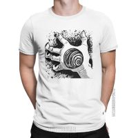 Men T-shirt Japanese Horror J Horror Hand Manga Vintage Pure Cotton Tees Classic Junji Ito T Shirts Crew Neck Clothing Gift XS-6XL