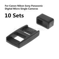 10เซ็ตกล้องสายอะแดปเตอร์พลาสติกชิ้นคอไหล่เชือกคลิปอุปกรณ์เสริมสำหรับ Canon Nikon พานาโซนิคคล้องเดียว