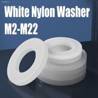 ☫❁▦ 20PCS M2 M3 M4 M5 M6 M8 M10 M12 M14 M16 M18 M20 M22 White Nylon Washer Plastic Insulation Flat Gasket Spacer Seals Rubber Washer