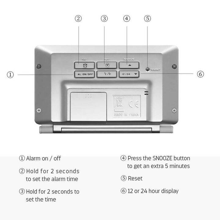 worth-buy-travel-นาฬิกาดิจิทัลแอลอีดีนาฬิกาปลุกมัลติฟังก์ชั่อิเล็กทรอนิกส์-lcd-หน้าจอขนาดใหญ่พับนาฬิกาข้อมือตั้งโต๊ะวันที่อุณหภูมิเวลา