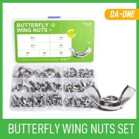 108 Pcs Wing Butterfly Handle Nuts Assortment Kit M2 M3 M4 M5 M6 M8 M10 M12 304 Stainless Steel Zinc Plated Thumb Wingnuts Set Nails Screws Fasteners