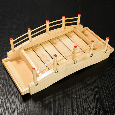 Japanese arch bridge sushi boat bamboo boat wooden boat sashimi platter decoration supplies dry ice platter sushi plate