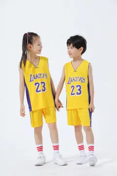 City Version Los Angeles Lakers 24 Jersey for Kids Boys Girls Basketball  Uniform Children Training Clothing