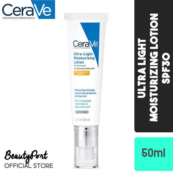 Cerave Ultra-Light Moisturizing Lotion SPF 30 Sunscreen and Face ...