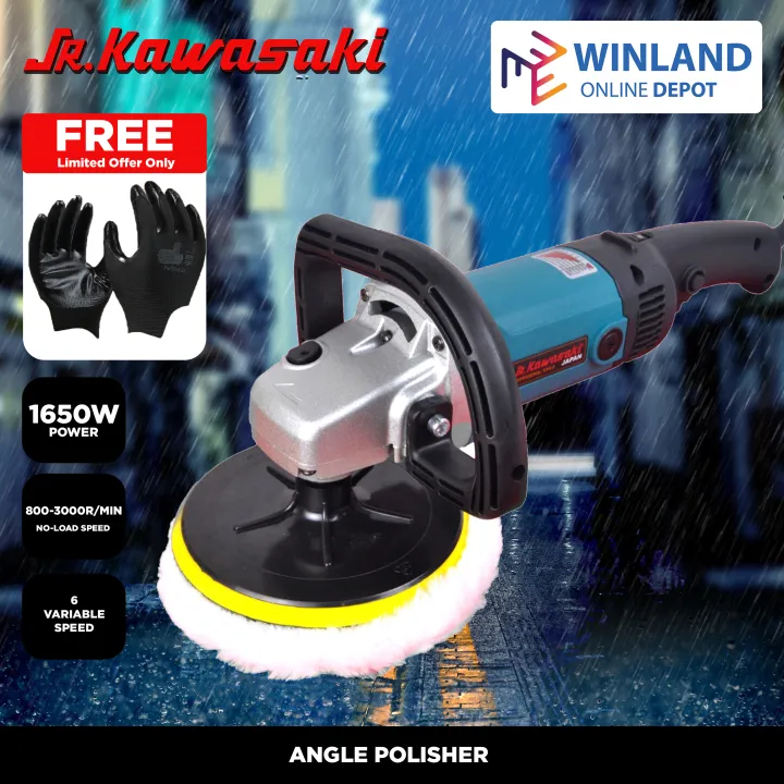 JR KAWASAKI by Winland 6 Variable Speed Electric Car Angle Polisher