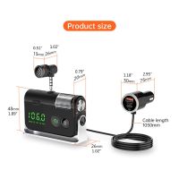 D7WD FM Transmitter Bluetooth 5.0 Car Kit Stereo Handsfree Aux Mp3 Player USB Type C PD Fast Charging FM Modulator