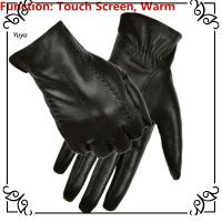 YUYU Driving Outdoor Sport Full Finger Leather Gloves Touch Screen Winter Warm Apparel Accessories