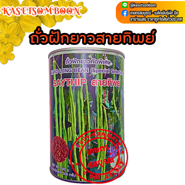 ถั่วฝักยาวสายทิพย์-เมล็ดพันธุ์ถั่วเนื้อ-500-ก-ตราภูเขาทอง